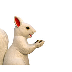 Vector icon of a squirrel eating sunflower seeds 