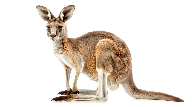 A kangaroo standing on its hinds