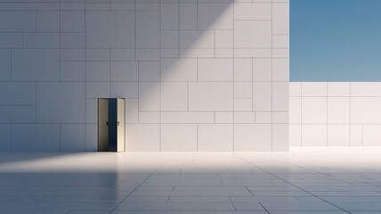 Obraz premium modern architecture and open space of platform ground