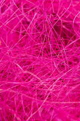 threads for creativity, artificial threads dyed red for decorative work and creative work of artisans