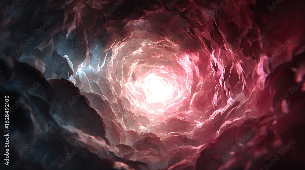 Canvas Prints a mesmerizing journey through a cosmic tunnel of swirling colors and light, an abstract background t