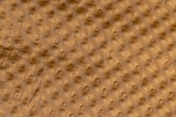 corrugated paper made of waste paper for storing and transporting equipment and objects, paper details with a raised surface and a large number of irregularities