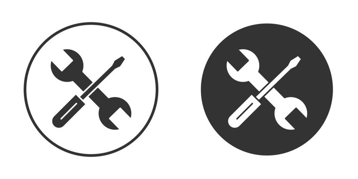 Repair icon in black solid flat silhouette designs