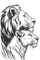 lion head vector illustration