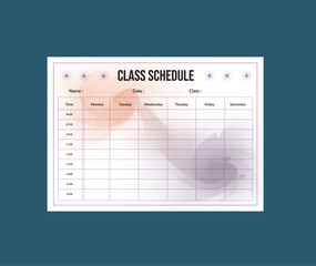 Class Schedule Design