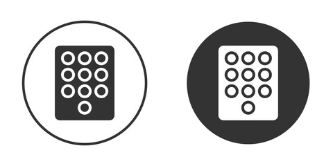 Keypad icon in black solid flat silhouette designs