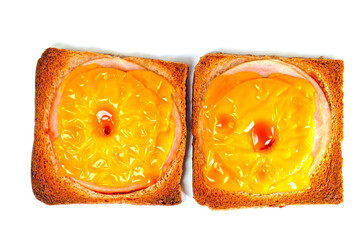 Karlsbader Schnitten vor weißem Hintergrund