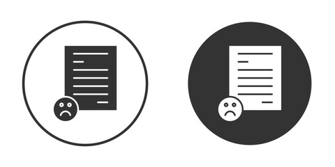 Complaint icon in black solid flat silhouette designs