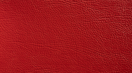 Photo of the texture of red leather.The leather background is red.