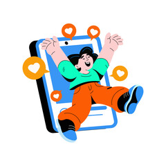 A flat style icon depicting berry smoothie