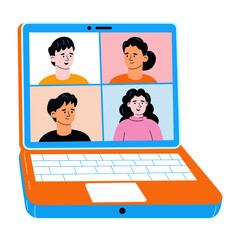 A flat style icon showing paddle boat