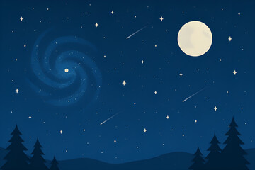 Naklejka premium starry night sky