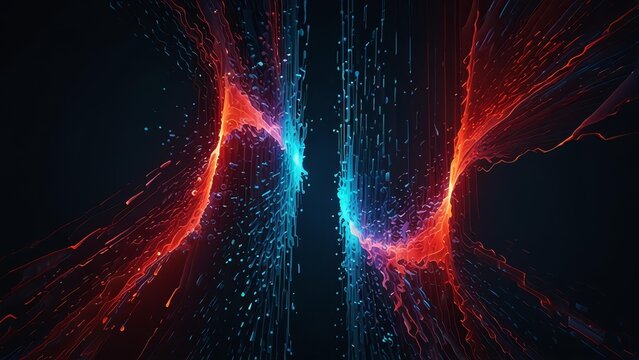 Split data stream showing transmission error