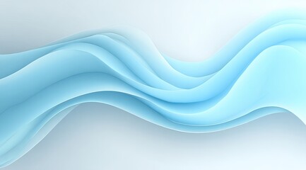 Fototapeta premium Light blue flowing waves abstract background