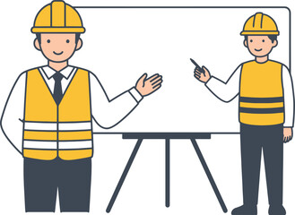 Engineer and clean Whiteboard vector