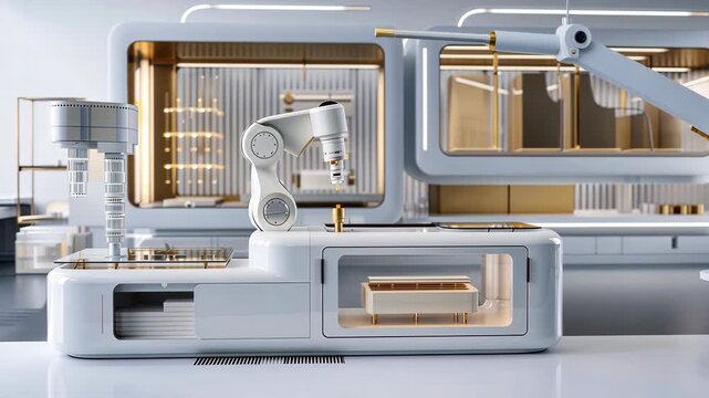 Advanced robotic technology aids in various cooking tasks, showcasing modern kitchen capabilities and kitchen automation trends