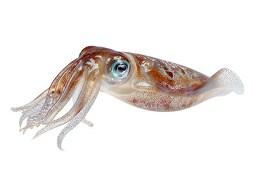 Detailed image of a squid, showcasing its texture and unique features.