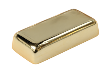 Gold bar isolated on black background