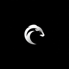 Obraz premium Abstract of a stylized animal head in a circular design.