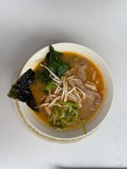 pork ramen soup. High quality photo