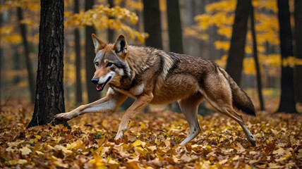 Obraz premium wolf in the woods