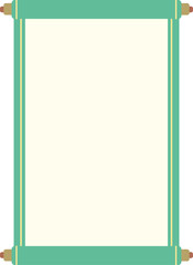 Traditional Korean Scroll Background &mdash; Teal Blue Decorative Wall Hanging SVG