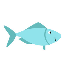 Cute fish animal cartoon vector illustration graphic design vector illustration graphic design