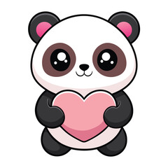 Obraz premium Cute cartoon panda illustration and playful designs.