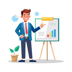 Business Leader Presenting Future Vision on Whiteboard – Strategic Planning, Corporate Vision, Team Alignment, Leadership Goals, and Company Direction