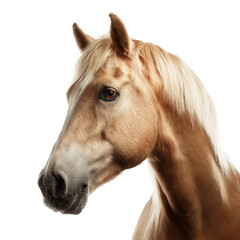 Obraz premium Close-up portrait of a light-brown horse