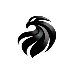 Obraz premium Abstract design of a bird's head and wing.