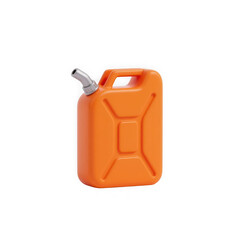 3d icon of orange jerrycan isolated on transparent background