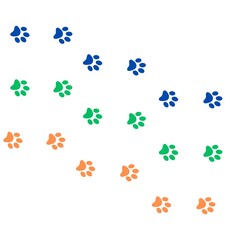 Dog paws illustrations 