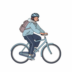 Obraz premium Women Cycling Sport Exercise Illustration