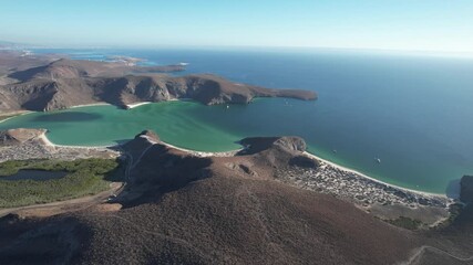 Drone Footage of Playa Balandra – The Iconic Beach of La Paz Baja California Sur, Mexico - Powered by Adobe