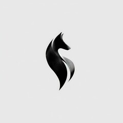 Abstract graphic design of a stylized animal head.