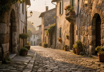 Obraz premium narrow street in the old town of jerusalem