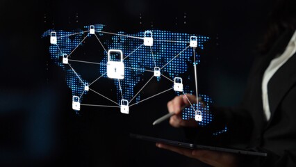 Cyber security protection and cyber security strategies against cyber threats, system hacks,...