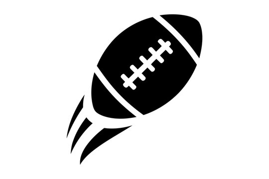 Thanksgiving vector art of an american football flying through the air isolated on white background vector - Powered by Adobe