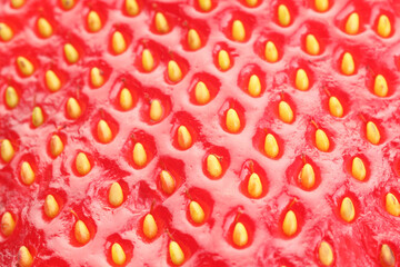 Fresh ripe strawberry as background, macro view