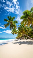 Obraz premium Tropical beach with palm trees