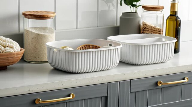 Discover effective ways to enhance kitchen organization using trendy storage options that simplify your countertop space