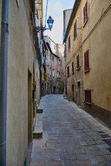 narrow street in the old town in italy