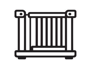 Baby gate icon in simple modern vector design