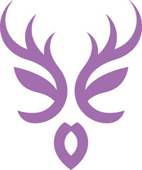 Deer head logo icon vector aet illustration