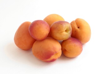 sweet,wholesome apricots fruits as dessert with vitamins