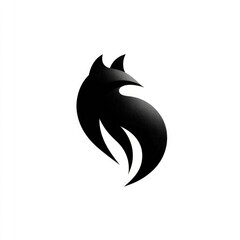 Obraz premium Abstract black design of a stylized animal.