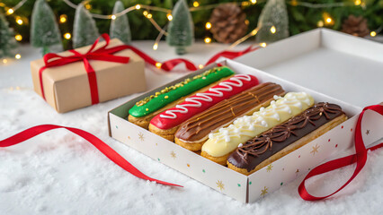 christmas cake with chocolate