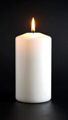 Simple white candle flame (2)