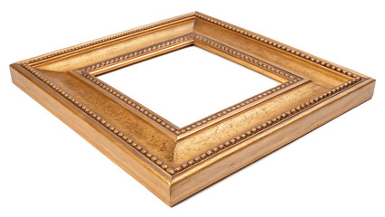 golden picture frame isolated